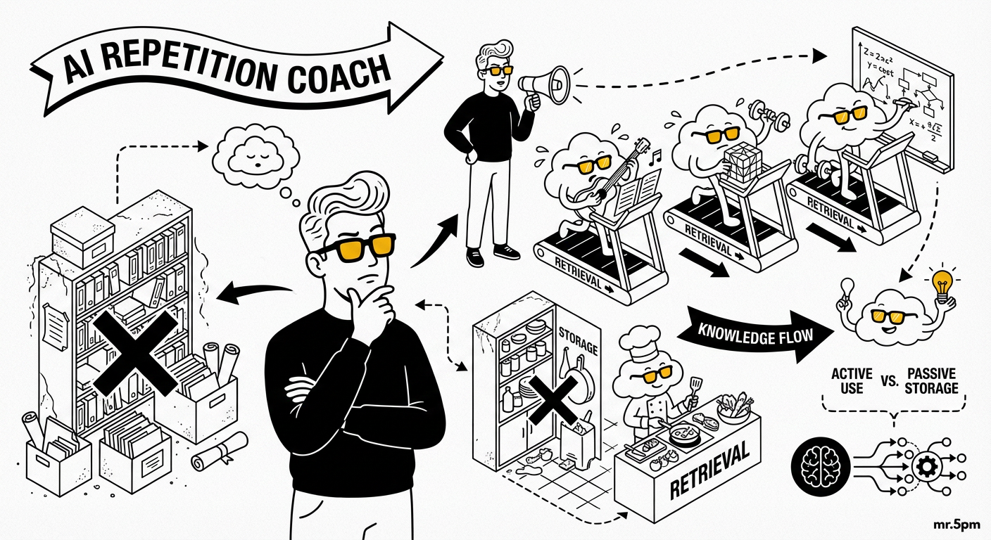 AI Is Not a Storage Unit — It's a Repetition Coach