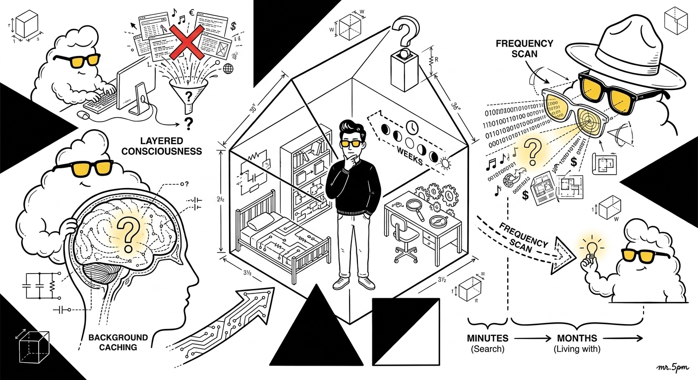 Research Isn't Searching — It's Living With a Question